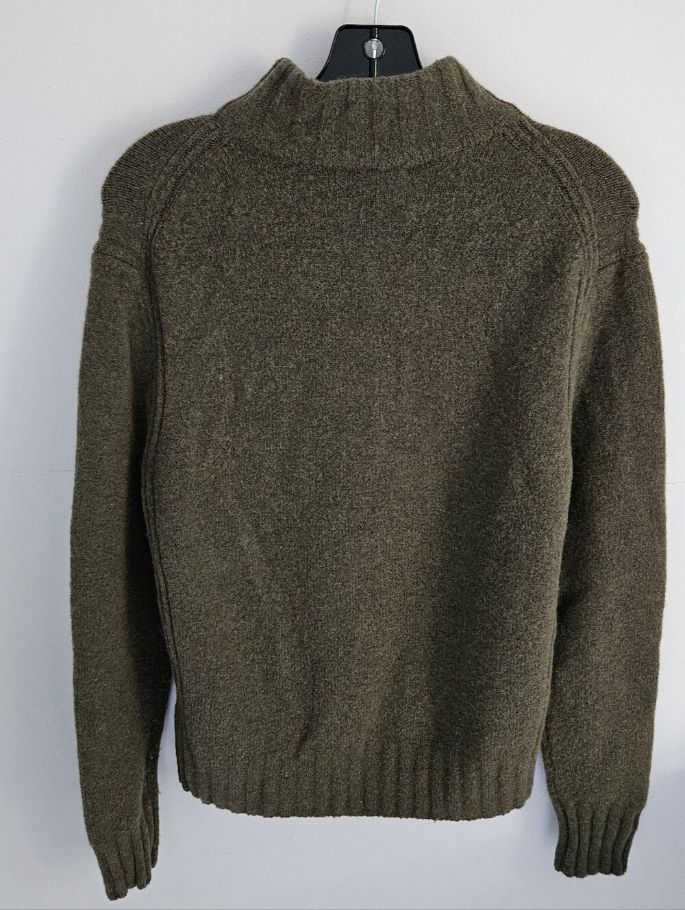 J. Crew Sweater Turtleneck Olive Green Wool Blend - Picture 4 of 5